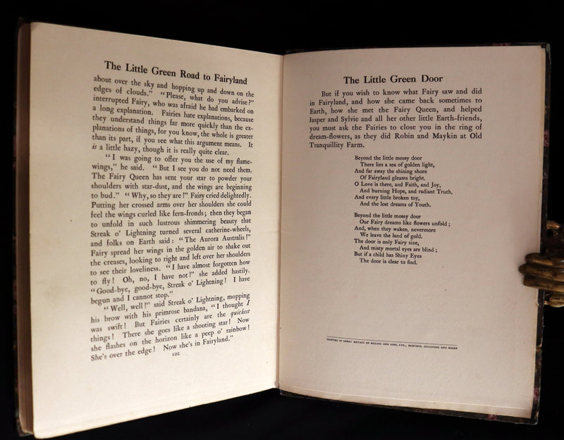 1922 Rare First Edition - The Little Green Road to Fairyland by Ida Rentoul Outhwaite illustrated.