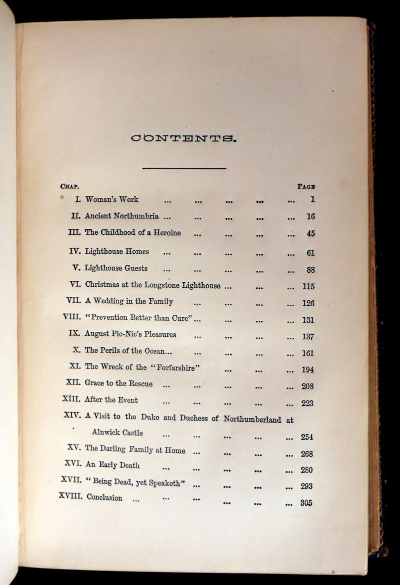 1875 Scarce First Edition - Grace Darling, the Heroine of the Farne Islands Lighthouse by Eva Hope.