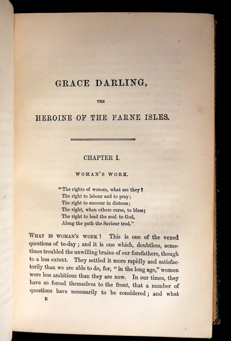 1875 Scarce First Edition - Grace Darling, the Heroine of the Farne Islands Lighthouse by Eva Hope.