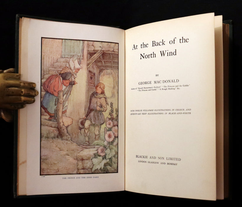 1911 Rare Book - AT THE BACK OF THE NORTH WIND Illustrated by Frank C. Pape.