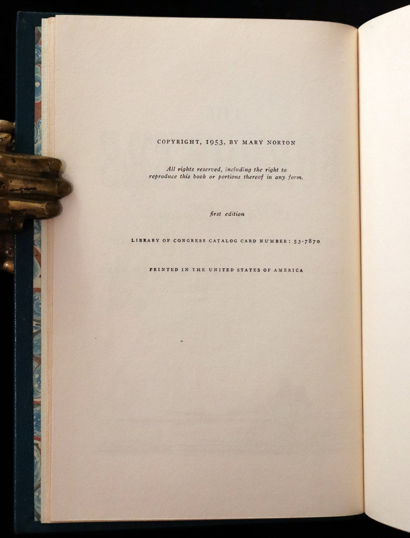 1953 First US Edition beautifully bound by BAYNTUN - THE BORROWERS, tiny people who live secretly in the walls by Mary Norton.