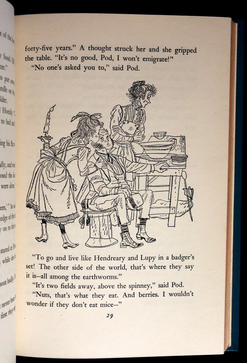 1953 First US Edition beautifully bound by BAYNTUN - THE BORROWERS, tiny people who live secretly in the walls by Mary Norton.