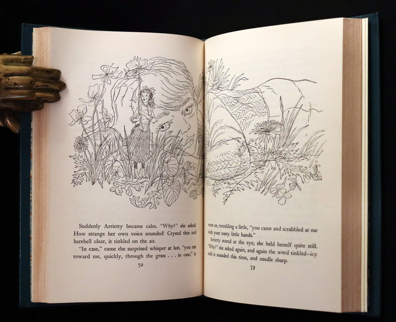 1953 First US Edition beautifully bound by BAYNTUN - THE BORROWERS, tiny people who live secretly in the walls by Mary Norton.