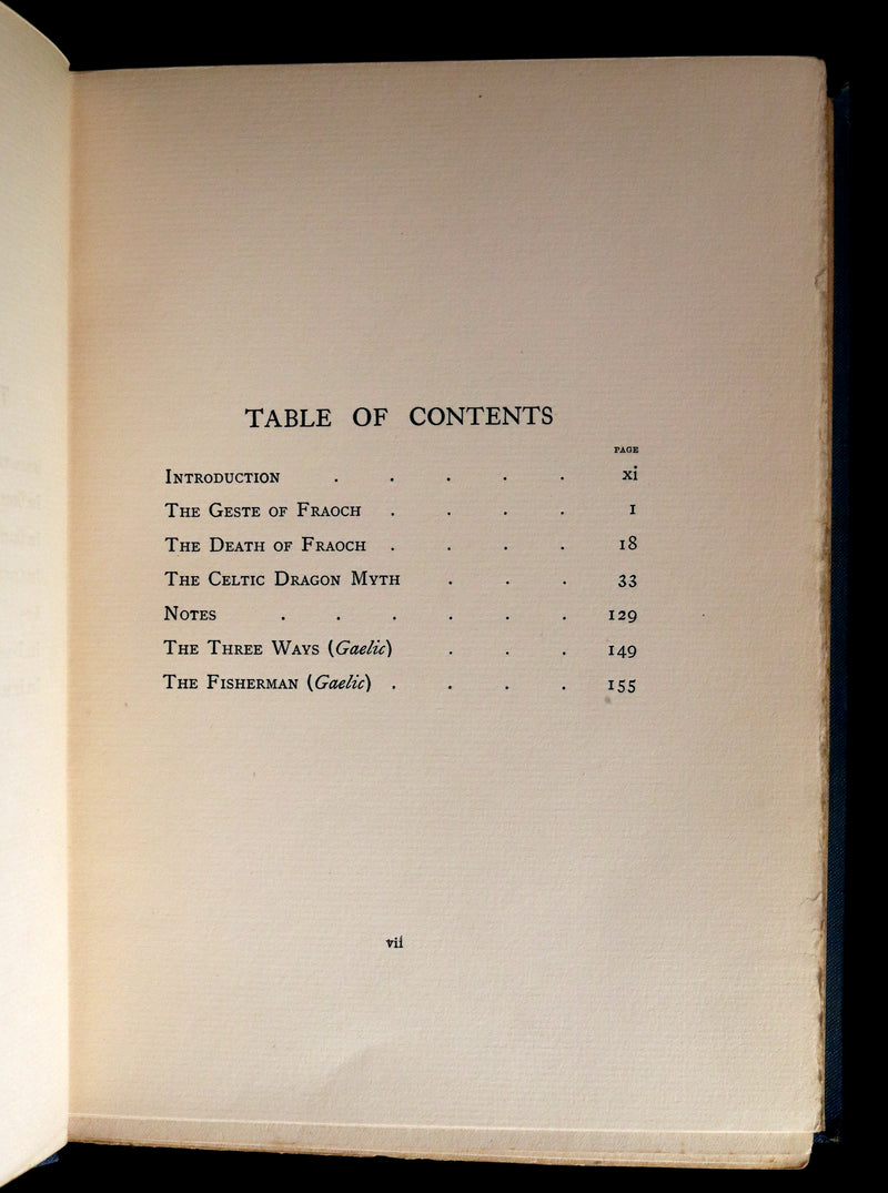 1911 Rare First Edition - The CELTIC DRAGON MYTH with the Geste of Faroch and the Dragon.