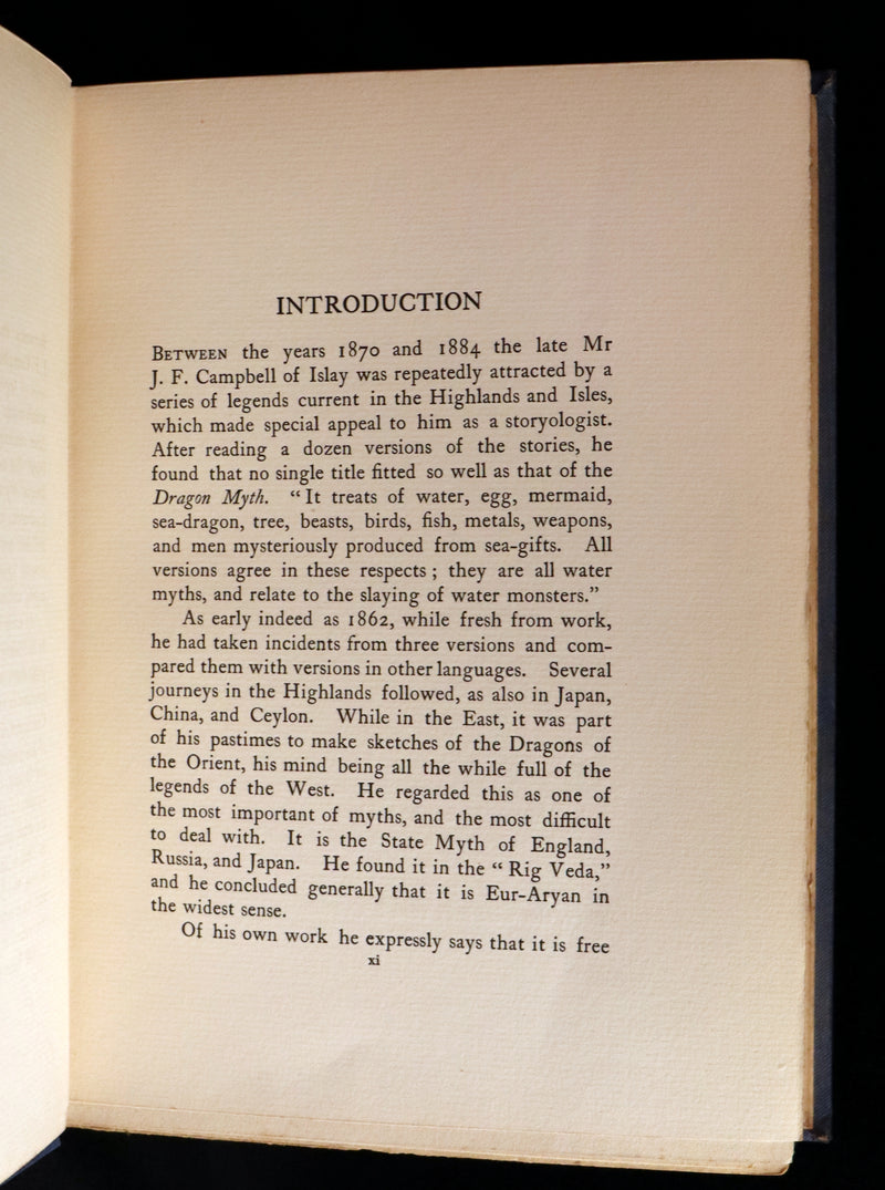 1911 Rare First Edition - The CELTIC DRAGON MYTH with the Geste of Faroch and the Dragon.