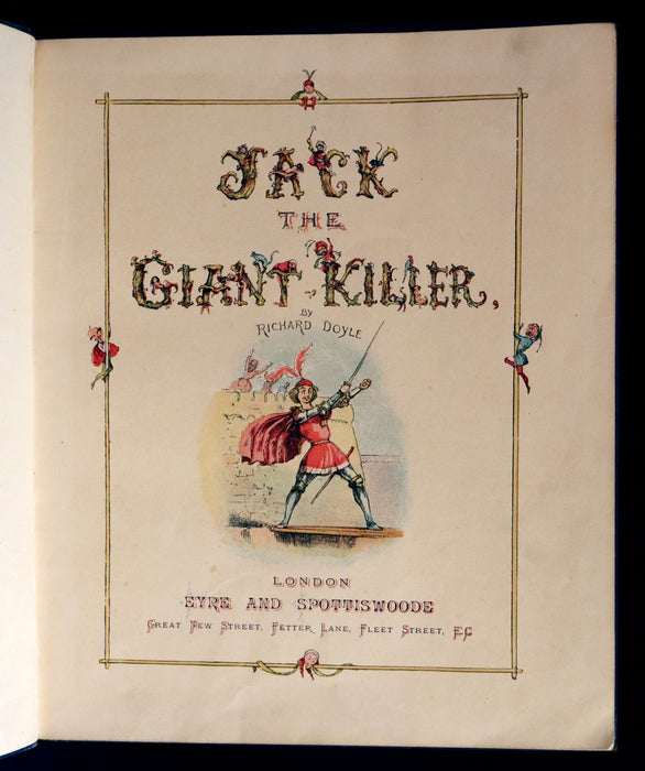 1888 Rare First Edition - JACK THE GIANT KILLER color illustrated by Richard Doyle.