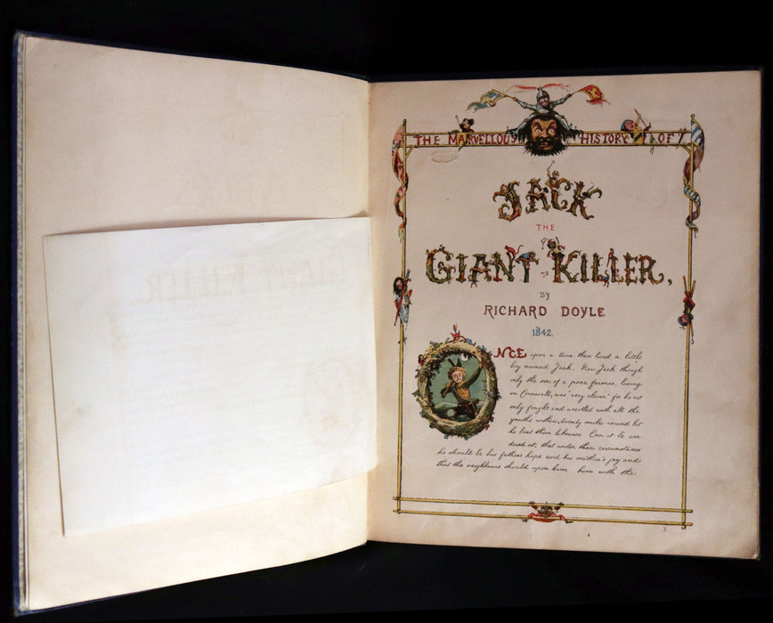 1888 Rare First Edition - JACK THE GIANT KILLER color illustrated by Richard Doyle.