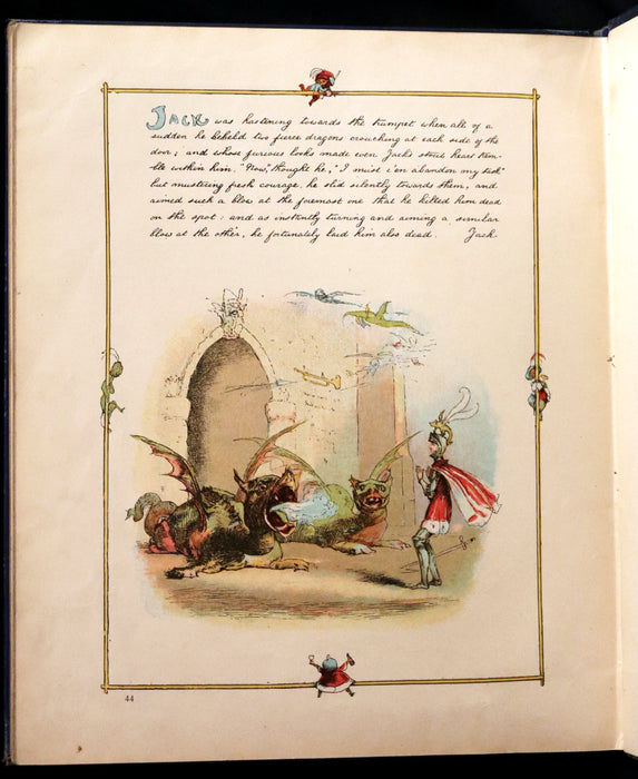 1888 Rare First Edition - JACK THE GIANT KILLER color illustrated by Richard Doyle.