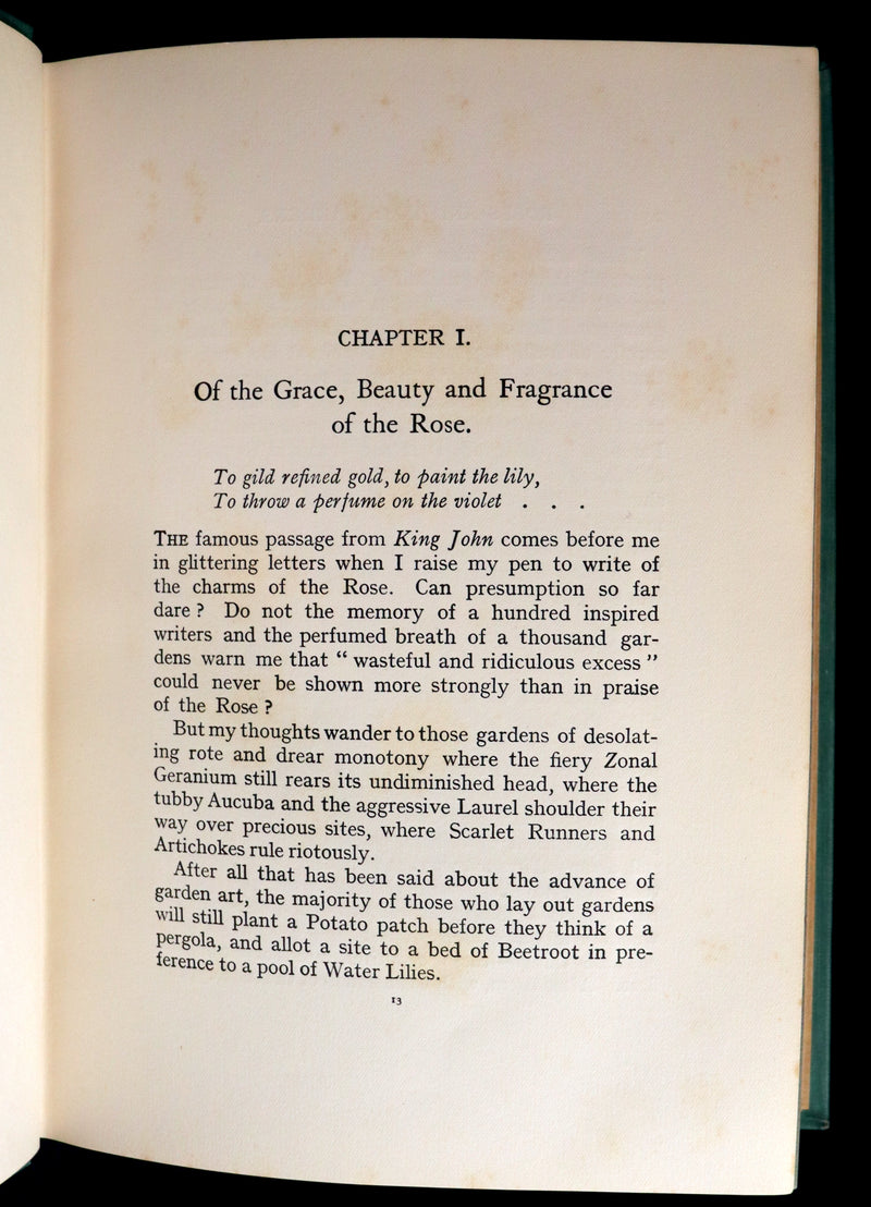 1914 Scarce Gardening Book - ROSES AND ROSE GARDENS by Walter P. Wright.