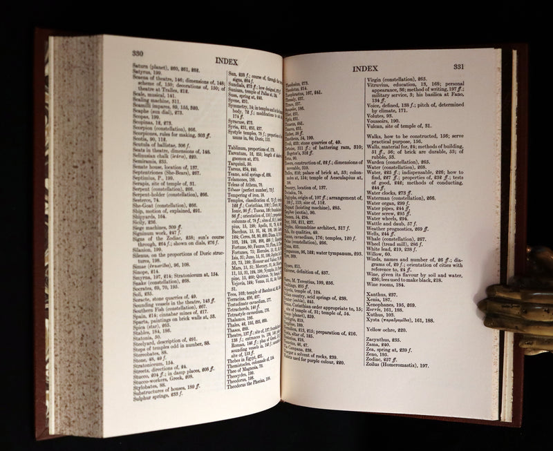 1960 ARCHITECTURE Book bound by Bayntun - Vitruvius, The Ten Books on Architecture.