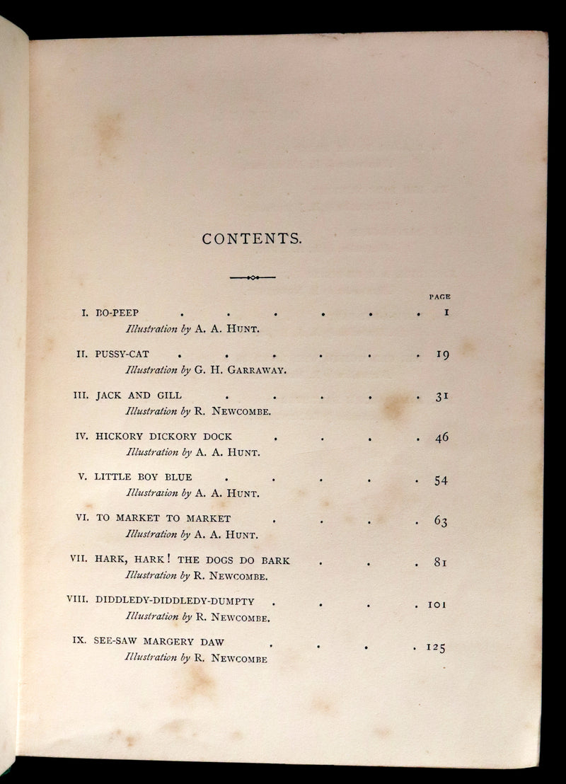 1870 Scarce First Edition ~ The Lost Legends of the Nursery Songs by Mary Senior Clark. Illustrated.