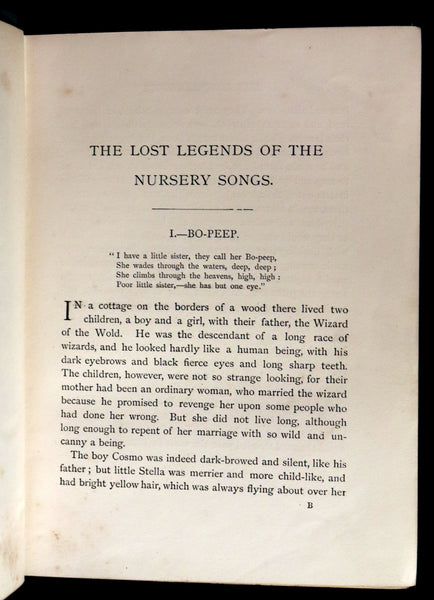 1870 Scarce First Edition ~ The Lost Legends of the Nursery Songs by Mary Senior Clark. Illustrated.