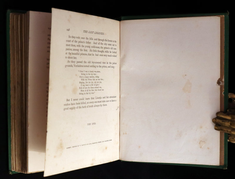 1870 Scarce First Edition ~ The Lost Legends of the Nursery Songs by Mary Senior Clark. Illustrated.