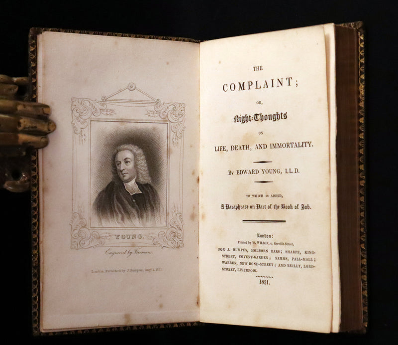 1821 Rare Book ~ The Complaint, or, Night Thoughts on Life, Death, and Immortality by Edward Young.