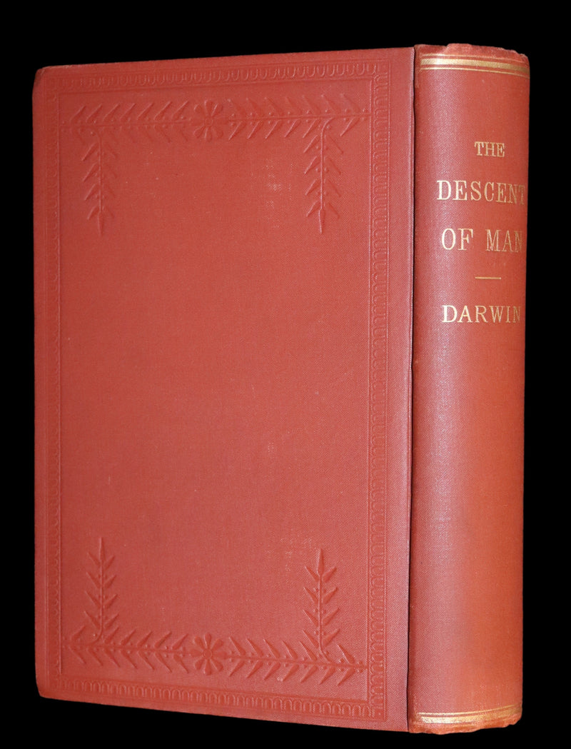 1899 Rare Book - CHARLES DARWIN - The DESCENT OF MAN and Selection in Relation to Sex.