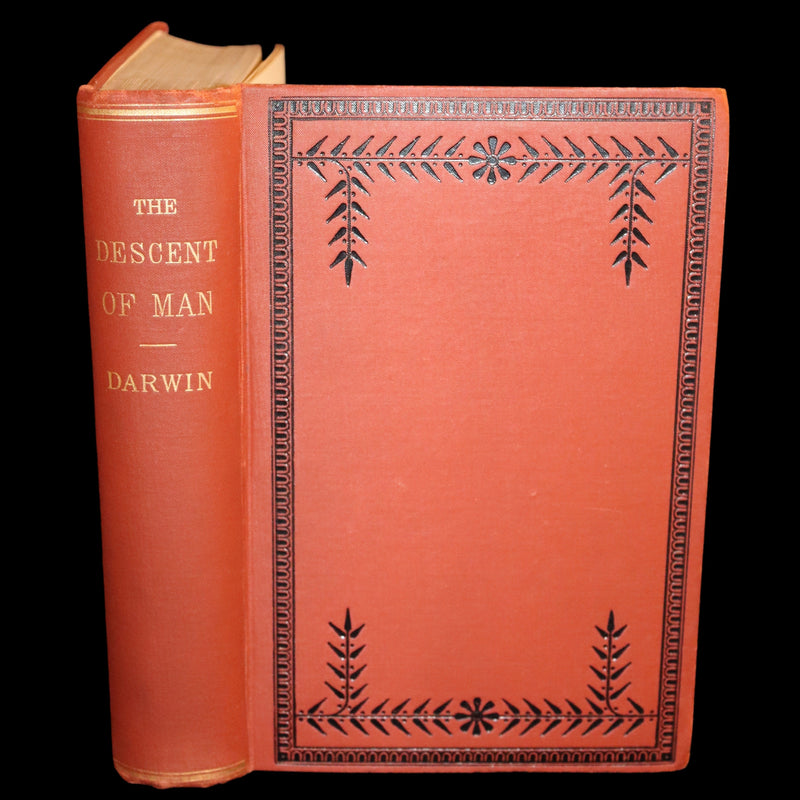 1899 Rare Book - CHARLES DARWIN - The DESCENT OF MAN and Selection in Relation to Sex.