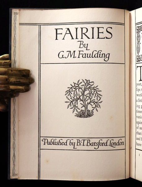 1913 Rare Book - FAIRIES by G.M. Faulding being A Fellowship Book. First Edition.
