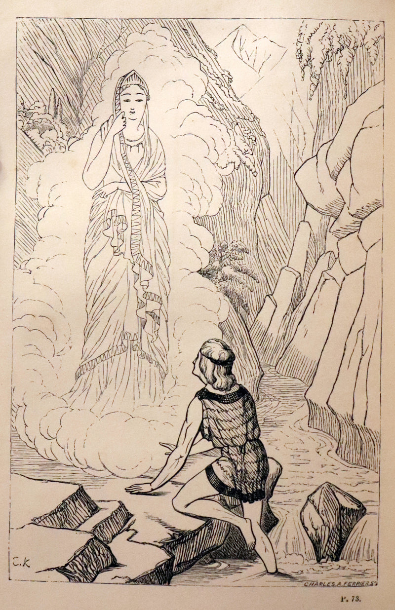 1856 KNICKERBOCKER PRESS Bindery - The Heroes or Greek Fairy Tales by Charles Kingsley. First Edition.