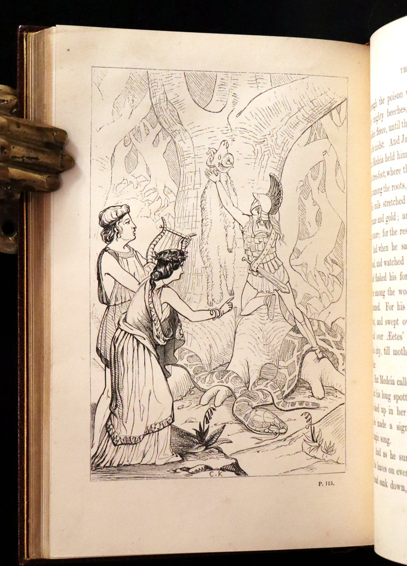 1856 KNICKERBOCKER PRESS Bindery - The Heroes or Greek Fairy Tales by Charles Kingsley. First Edition.