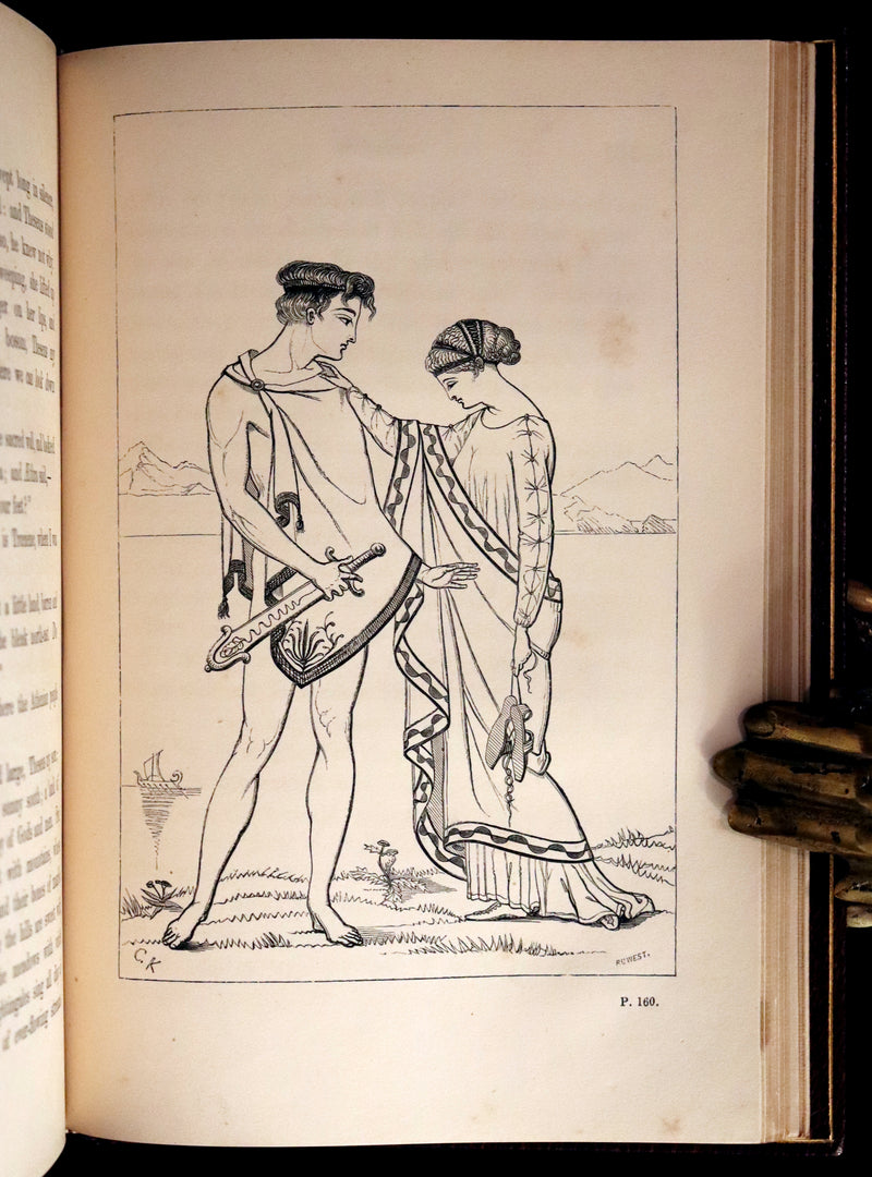 1856 KNICKERBOCKER PRESS Bindery - The Heroes or Greek Fairy Tales by Charles Kingsley. First Edition.