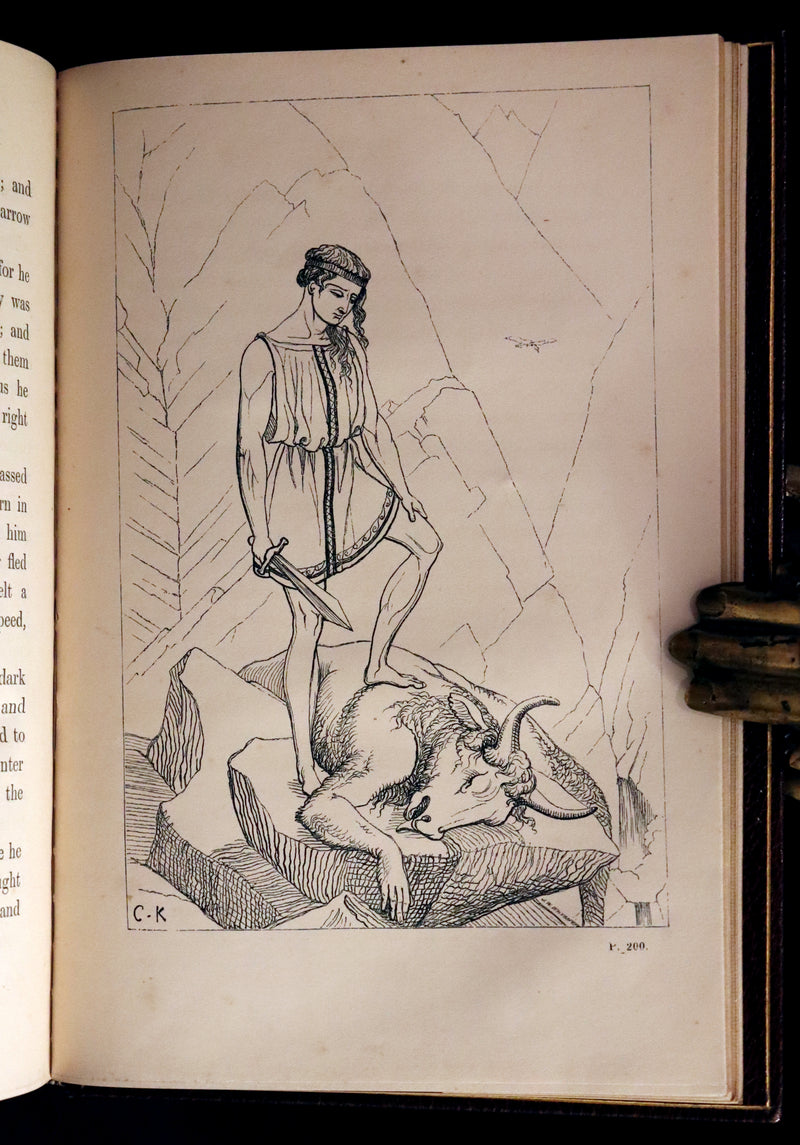 1856 KNICKERBOCKER PRESS Bindery - The Heroes or Greek Fairy Tales by Charles Kingsley. First Edition.