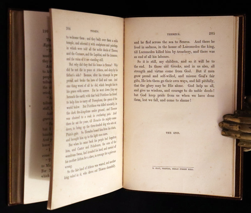 1856 KNICKERBOCKER PRESS Bindery - The Heroes or Greek Fairy Tales by Charles Kingsley. First Edition.