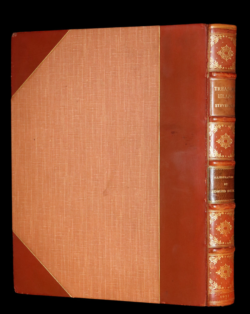1927 Birdsall Binding - TREASURE ISLAND by Stevenson. First DULAC Illustrated Edition.