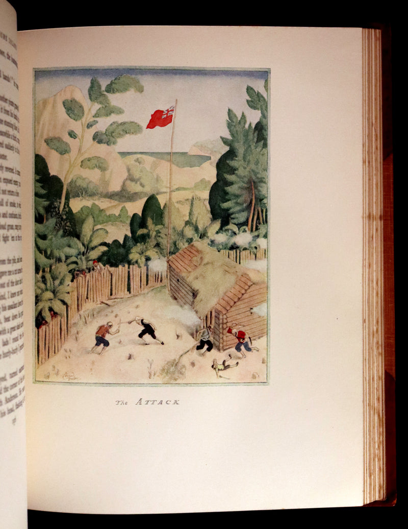 1927 Birdsall Binding - TREASURE ISLAND by Stevenson. First DULAC Illustrated Edition.