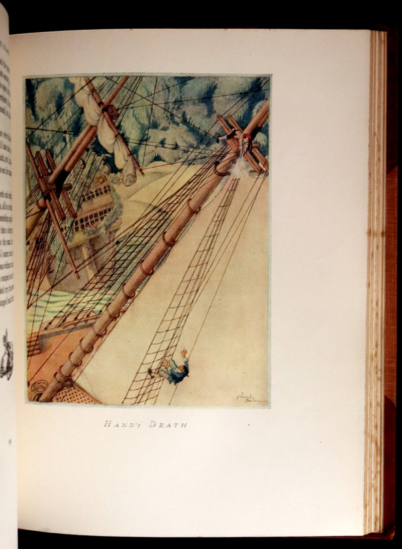 1927 Birdsall Binding - TREASURE ISLAND by Stevenson. First DULAC Illustrated Edition.
