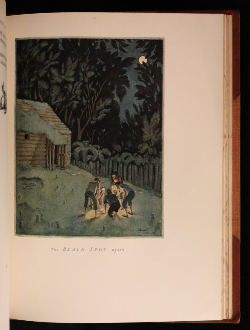 1927 Birdsall Binding - TREASURE ISLAND by Stevenson. First DULAC Illustrated Edition.