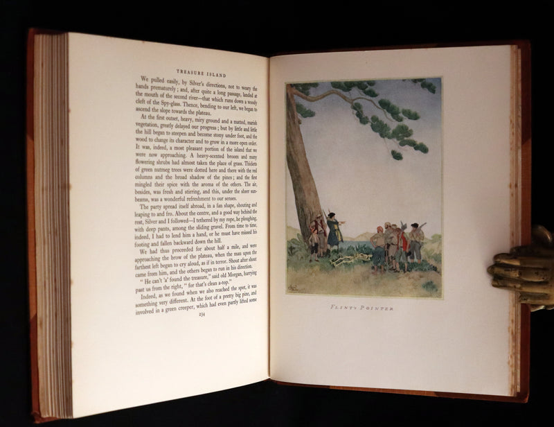1927 Birdsall Binding - TREASURE ISLAND by Stevenson. First DULAC Illustrated Edition.