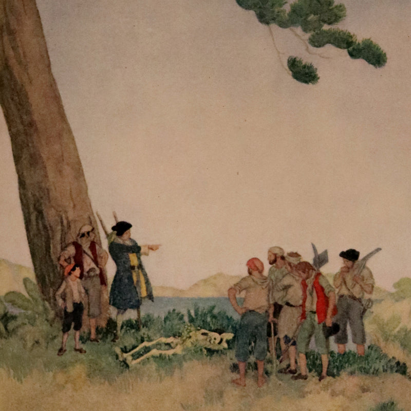 1927 Birdsall Binding - TREASURE ISLAND by Stevenson. First DULAC Illustrated Edition.