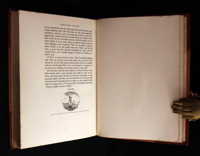 1927 Birdsall Binding - TREASURE ISLAND by Stevenson. First DULAC Illustrated Edition.