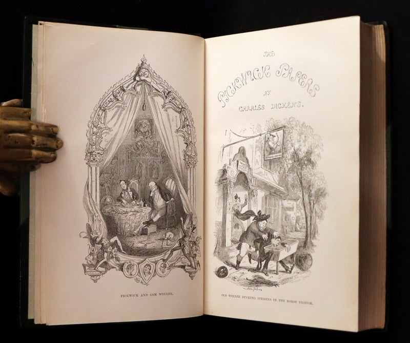 1904 Sangorski & Sutcliffe binding - Dickens' Posthumous Papers of the Pickwick Club.