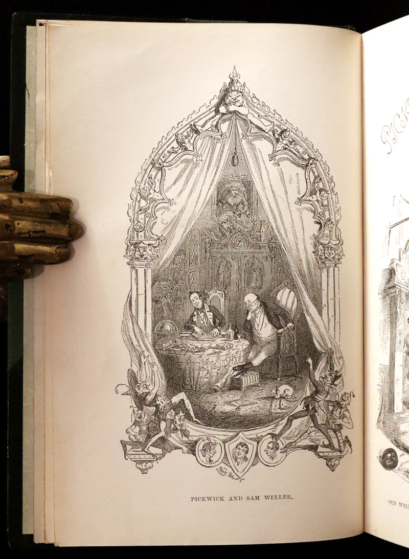 1904 Sangorski & Sutcliffe binding - Dickens' Posthumous Papers of the Pickwick Club.