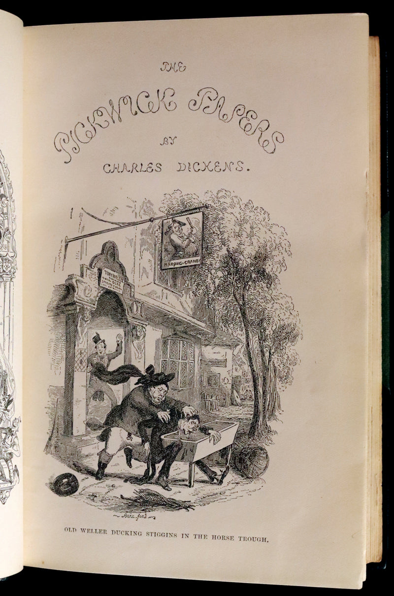 1904 Sangorski & Sutcliffe binding - Dickens' Posthumous Papers of the Pickwick Club.