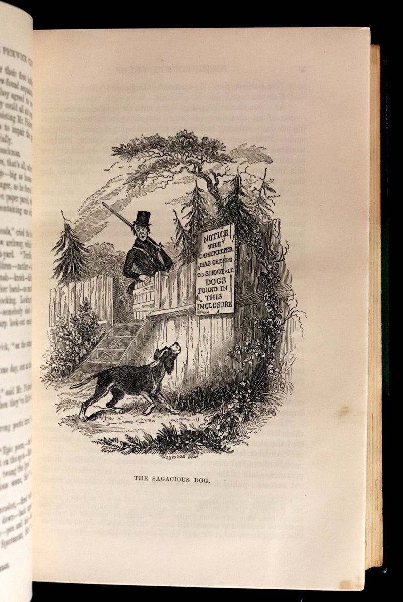 1904 Sangorski & Sutcliffe binding - Dickens' Posthumous Papers of the Pickwick Club.