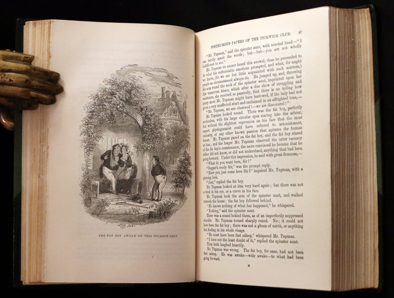 1904 Sangorski & Sutcliffe binding - Dickens' Posthumous Papers of the Pickwick Club.