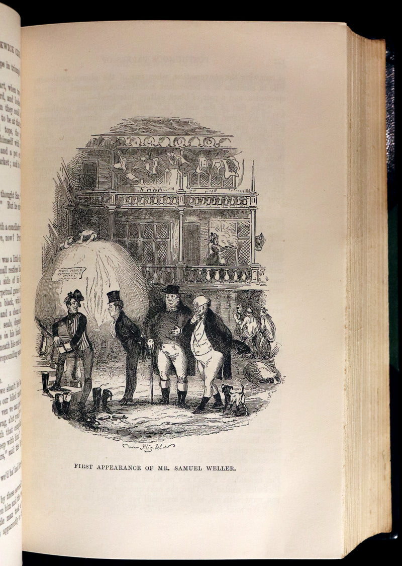 1904 Sangorski & Sutcliffe binding - Dickens' Posthumous Papers of the Pickwick Club.