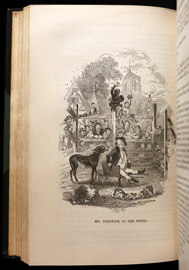 1904 Sangorski & Sutcliffe binding - Dickens' Posthumous Papers of the Pickwick Club.