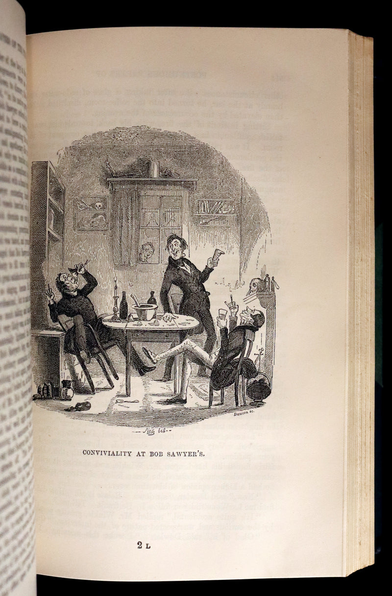1904 Sangorski & Sutcliffe binding - Dickens' Posthumous Papers of the Pickwick Club.