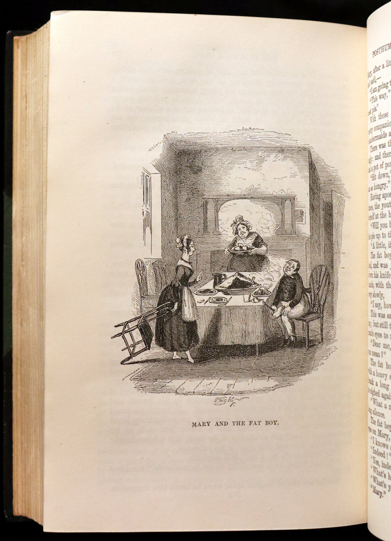 1904 Sangorski & Sutcliffe binding - Dickens' Posthumous Papers of the Pickwick Club.