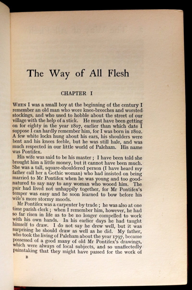 1910 Sangorski & Sutcliffe binding - The Way Of All Flesh by Samuel Butler. First US Edition.