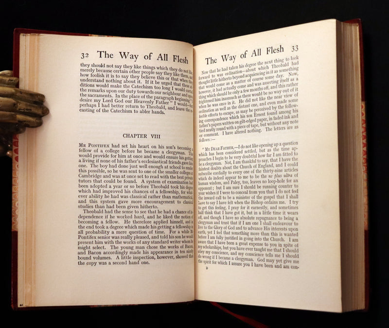 1910 Sangorski & Sutcliffe binding - The Way Of All Flesh by Samuel Butler. First US Edition.