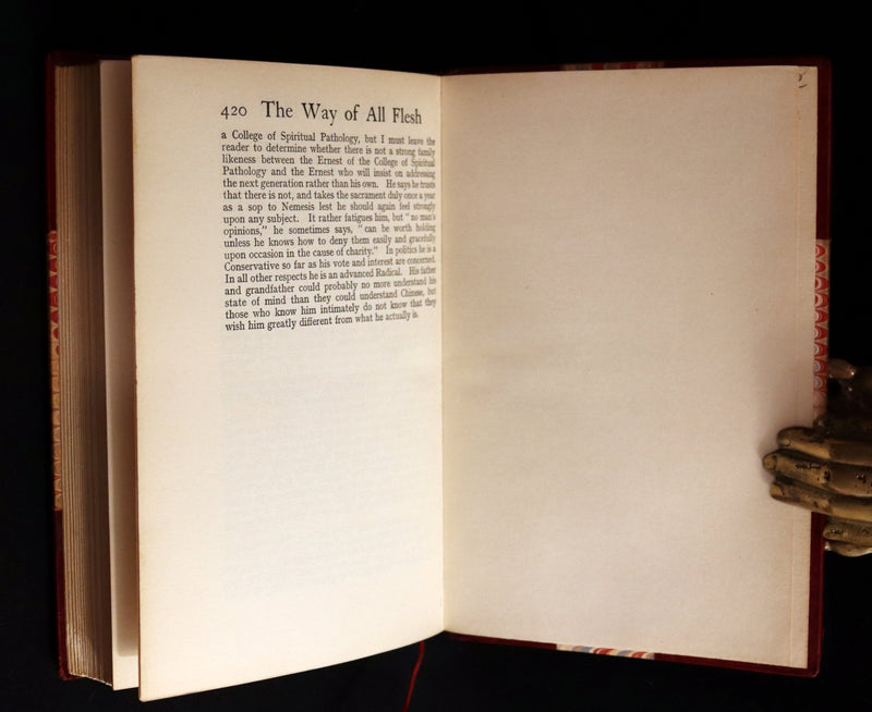 1910 Sangorski & Sutcliffe binding - The Way Of All Flesh by Samuel Butler. First US Edition.