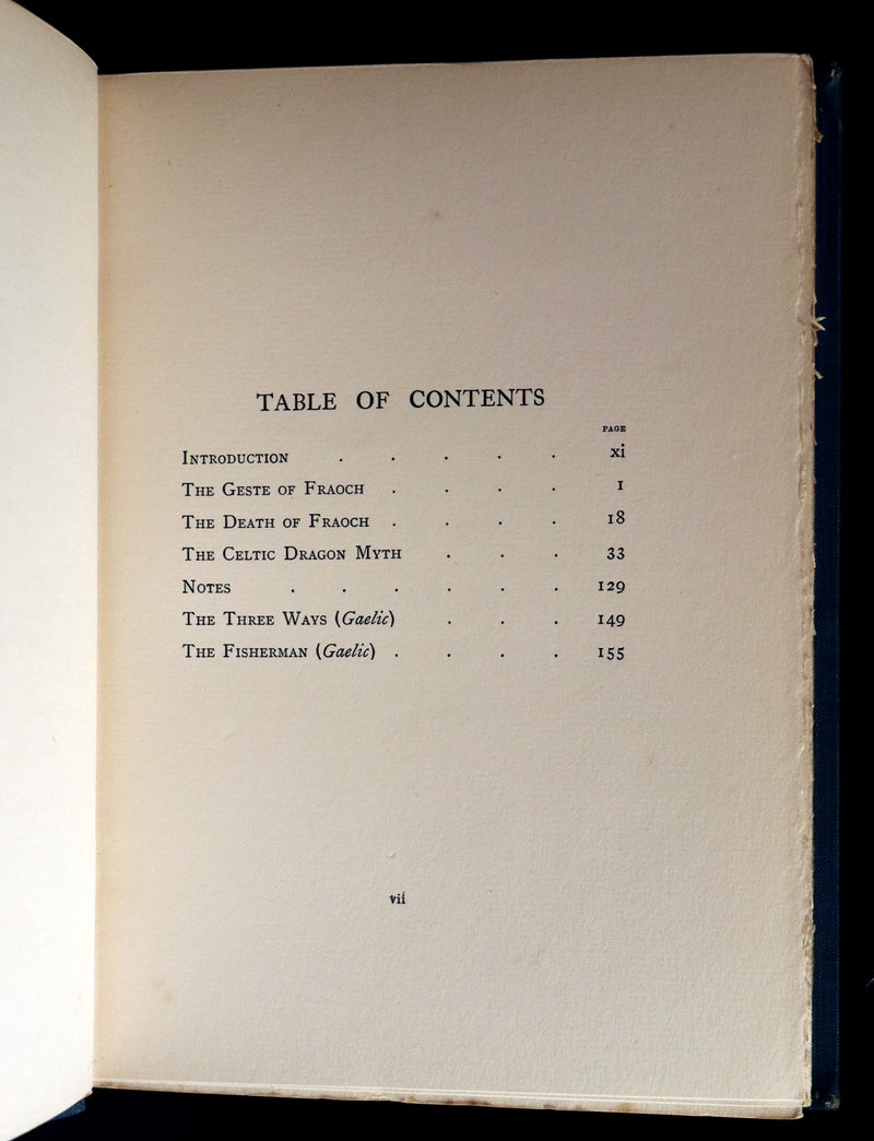 1911 Rare First Edition - The CELTIC DRAGON MYTH with the Geste of Faroch and the Dragon.