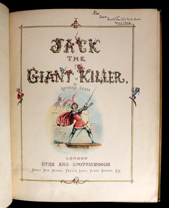 1888 Rare First Edition - JACK THE GIANT KILLER color illustrated by Richard Doyle.