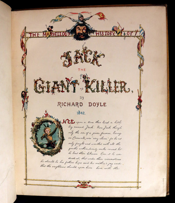 1888 Rare First Edition - JACK THE GIANT KILLER color illustrated by Richard Doyle.