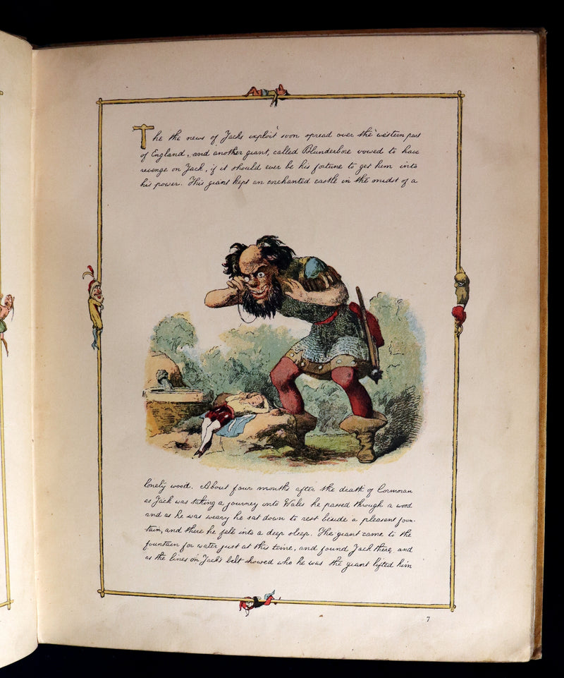 1888 Rare First Edition - JACK THE GIANT KILLER color illustrated by Richard Doyle.