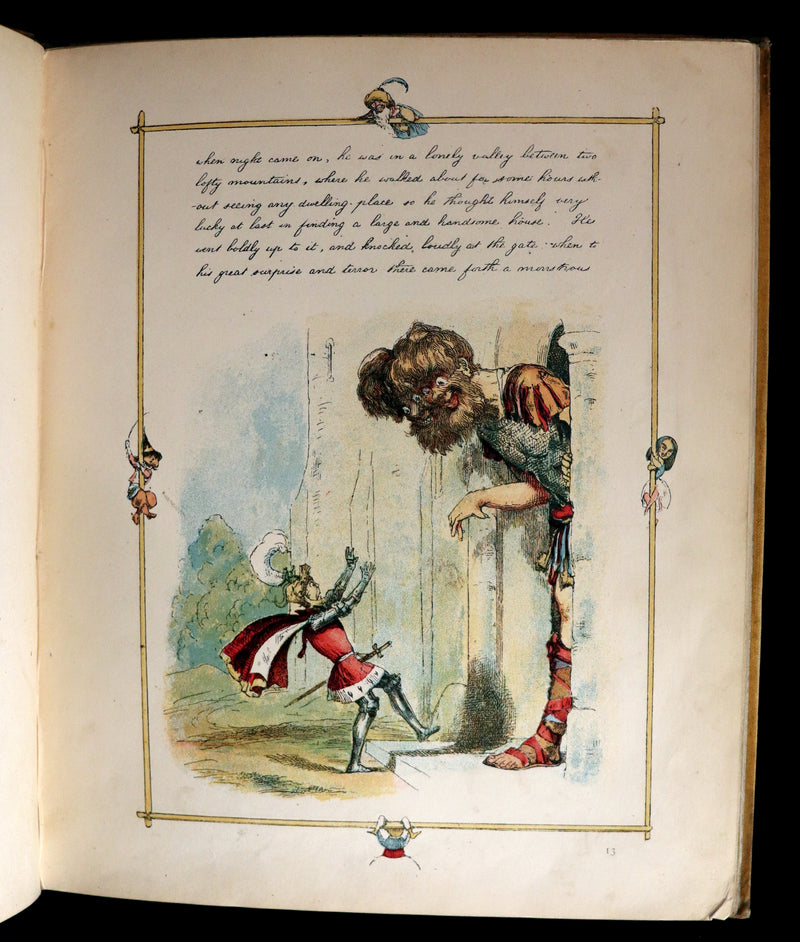 1888 Rare First Edition - JACK THE GIANT KILLER color illustrated by Richard Doyle.